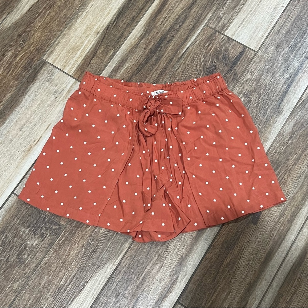 Madewell orange polka dot casual shorts